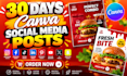 design 30 days social media post posts canva templates social media posts design