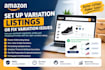 set up amazon variation listing or fix variation issues