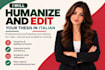 humanize and edit your thesis in italian