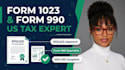 prepare form 1023, form 990, 501c3 application and US tax returns