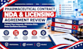 review pharmaceutical contracts, ndas and licensing agreements