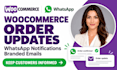 setup woocommerce whatsapp order notifications customize email templates