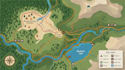 hiking trail map, park map, outdoor recreation map, campsite map, visitor guide