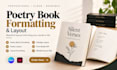 do poetry book formatting, poetry layout, canva and indesign formatting
