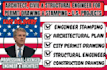provide USA city permit drawings and stamping as architect structural engineer