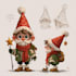 illustrate christmas card,christmas character