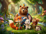 draw animals cartoon illustration