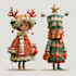 freehand style christmas character