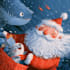 design a custom flat style christmas illustration