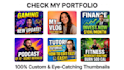 design aesthetic and clickable youtube thumbnails