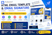 build responsive HTML email template, HTML email signature