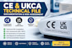 compile technical file documentation and risk assessment for ce and ukca