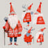 freehand style christmas character