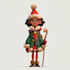 illustrate christmas card,christmas character