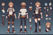 character sheet in anime style