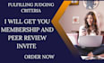 get you peer reviewer for judging criteria