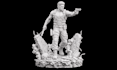 provide a detailed 3d printable action figure stl model