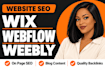 do webflow SEO on page optimization with meta tags and alt text