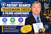 do patent search, trademark check and filing