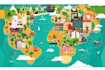 create vector event map, vector festival and venue map