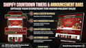 add holiday countdown timer, announcement bar on shopify in 24h