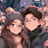 custom anime couple illustration perfect gift
