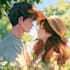 draw anime couple illustration