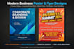 design modern logo, poster, flyer in canva