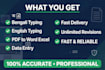 fast data entry, typing, copy paste and excel work in 1 hour