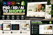 convert PSD or adobe xd design into a custom shopify theme