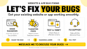 do website and app bug fixing