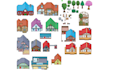 create seamless pixel art tileset, top down game environment, pixel game asset