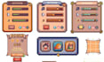 create pixel art UI elements hud and game icons for 2d games