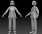 model realistic 3d vampire character for game and animation, pbr texture, maya