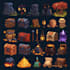 game assets, props, icons, tileset, items for unity