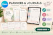 canva printable planner journal design esty hyperlinked adhd journal planner