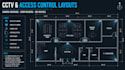 draft low voltage, cctv, access control, smart home cad device placement plan