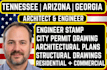 az tennessee ga architect permit drawing and building permit plan engineer stamp
