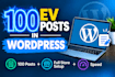 add 50 electric bike posts and organize ev categories in wordpress