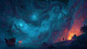 create dark art illustration