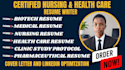 write a nursing and health care resume