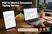 convert pdf to word and type documents