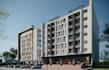 develop mid rise building, commercial  complex, framed facade render,revit model
