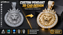 do 3d jewelry cad modeling for custom pendant and rings design