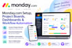 monday com setup project boards dashboards workflow automation