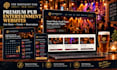 create a pub website with live music events and table booking