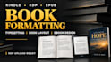 kindle book formatting book typesetting book layout ebook design for kdp upload