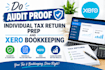 do audit proof individual tax return prep and xero bookkeeping