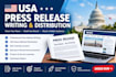write professional US press release writing and distribution