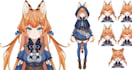 create custom pngtuber model, animated avatar, chibi, live2d vtuber model